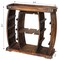Decorative Wooden 8 Bottle Rustic Wine Rack with Glasses Holder